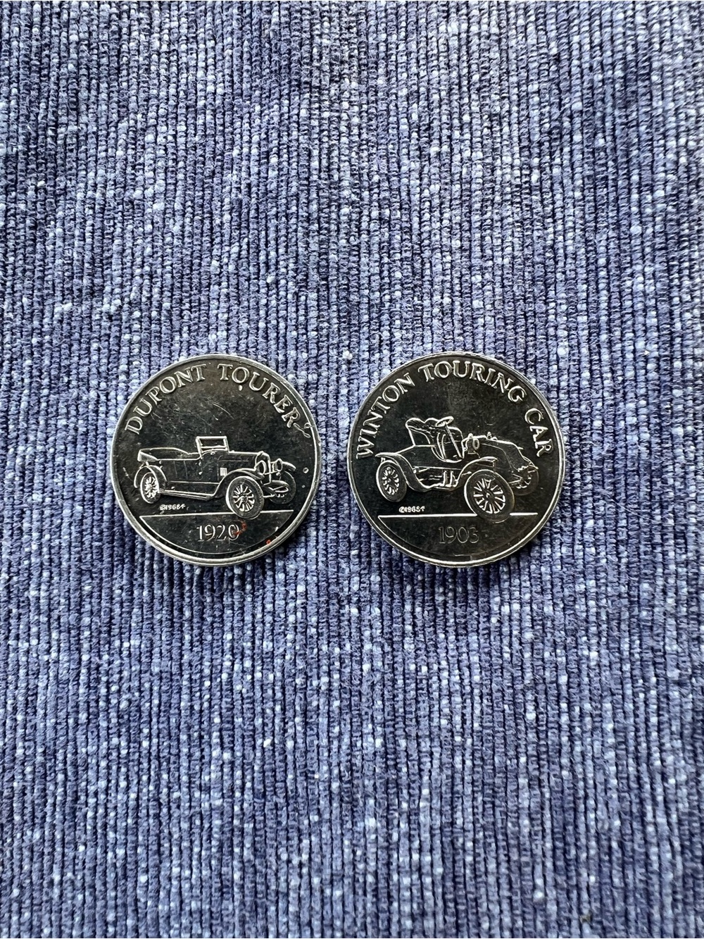 Sunoco Antique Car Coins (Set of Two)